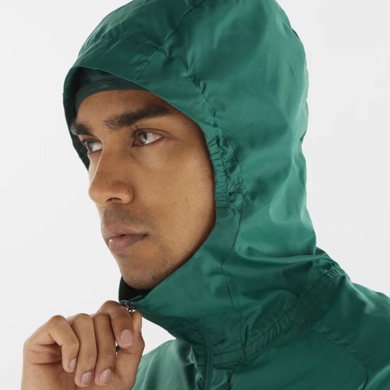 Green Salomon Bonatti Cross Men's Windbreaker | PH 81472S